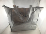 Silver Shoulder Tote Handbag